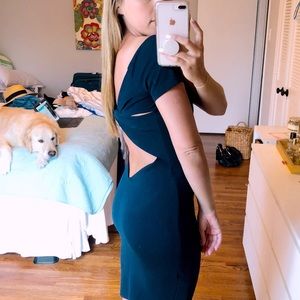 ASOS bodycon low cut back dress